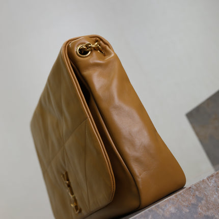 YSL 25S LARGE JAMIE 43 IN DARK GOLDENROD LAMBSKIN GOLD HARDWARE