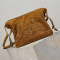 JAMIE MEDIUM POCHON 26 IN BROWN SUEDE GOLD HARDWARE
