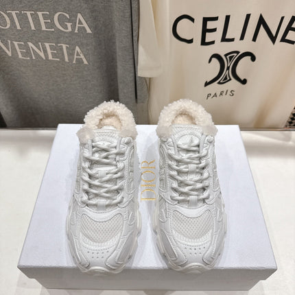 DIOR CHRONO SNEAKER 25S IN WHITE LAMBSKIN AND MESH FABRIC STYLE 11