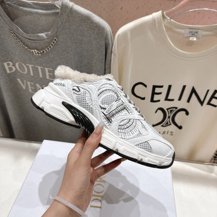 DIOR CHRONO SNEAKER 25S IN WHITE LAMBSKIN AND MESH FABRIC STYLE 7