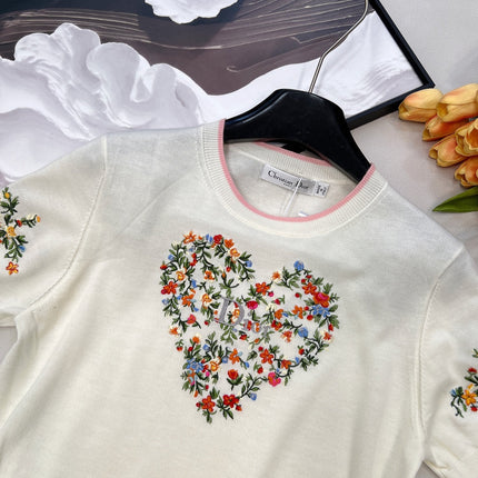 DIOR 26S SHORT-SLEEVE CREW-NECK KNIT T-SHIRT 1124