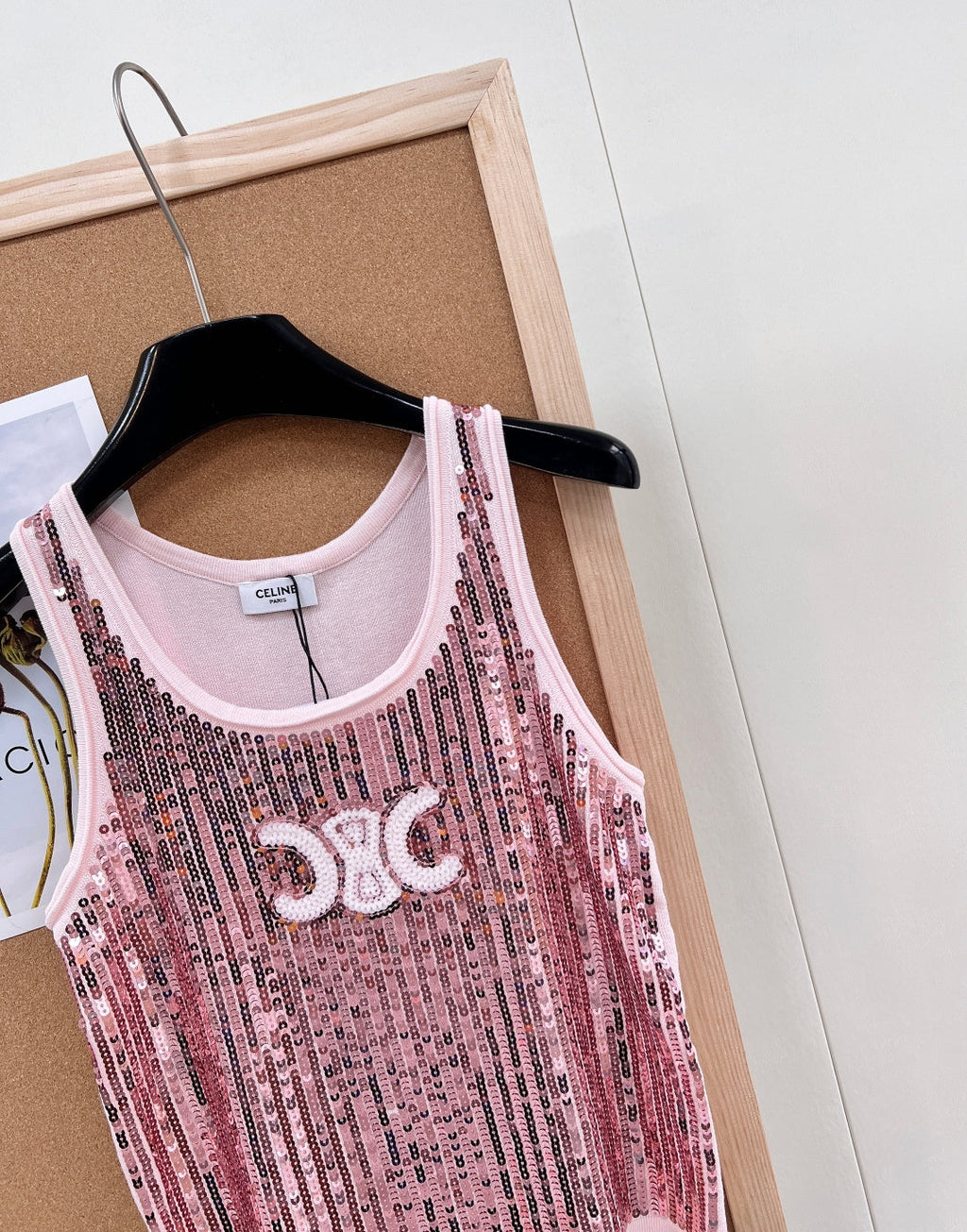 CELINE 26S SEQUIN KNIT TANK TOP 141
