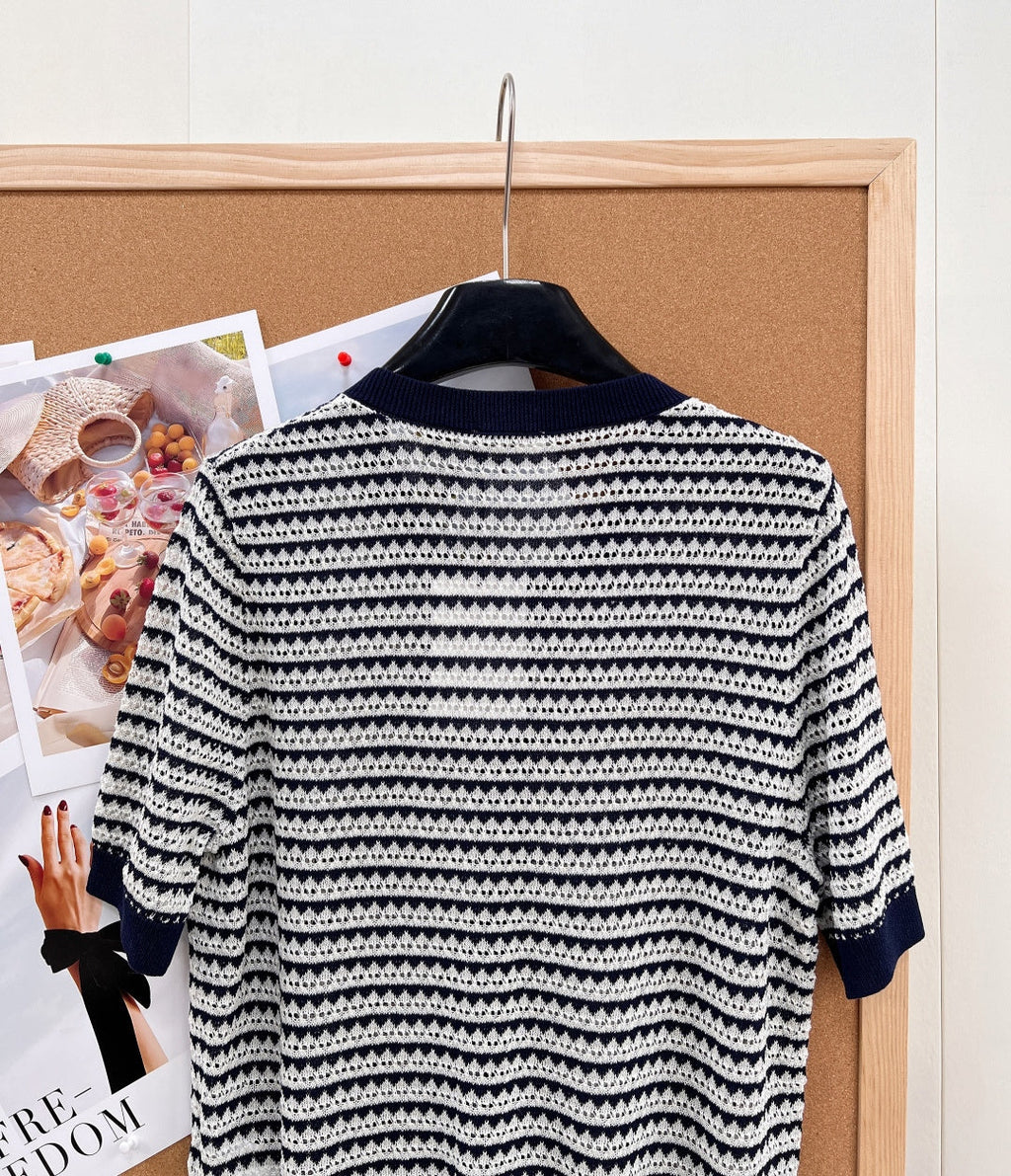 CELINE 26S SHORT-SLEEVE KNIT TOP STYLE 271