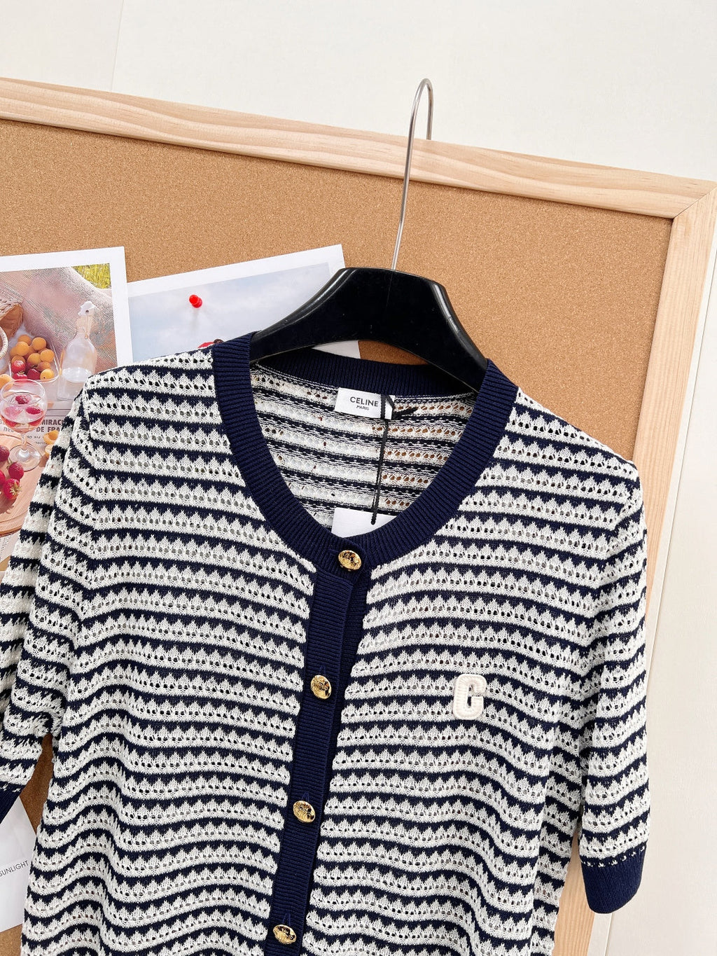 CELINE 26S SHORT-SLEEVE KNIT TOP STYLE 271