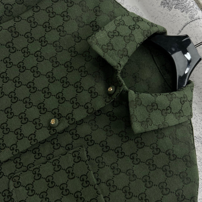 GUCCI SHORT-SLEEVE LAPEL SHIRT STYLE 100