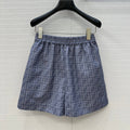 FENDI BLUE FLORAL PRINT SHORTS 276169