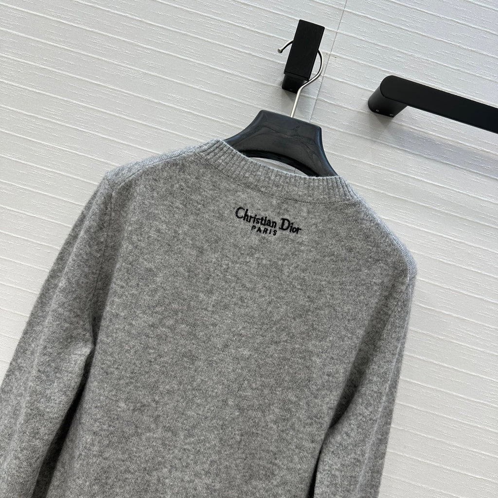 DIOR CASHMERE SWEATER WITH FLORAL EMBROIDERY 276197