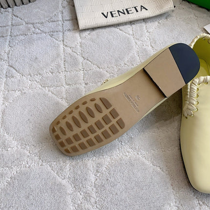 BOTTEGA VENETA 26S SABATO LOAFERS IN MUSTARD YELLOW CALFSKIN