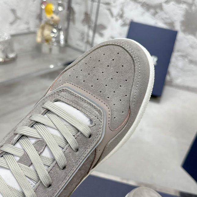 DIOR 25S B27 UPTOWN LOW-TOP SNEAKERS IN GREY CALFSKIN STYLE 6