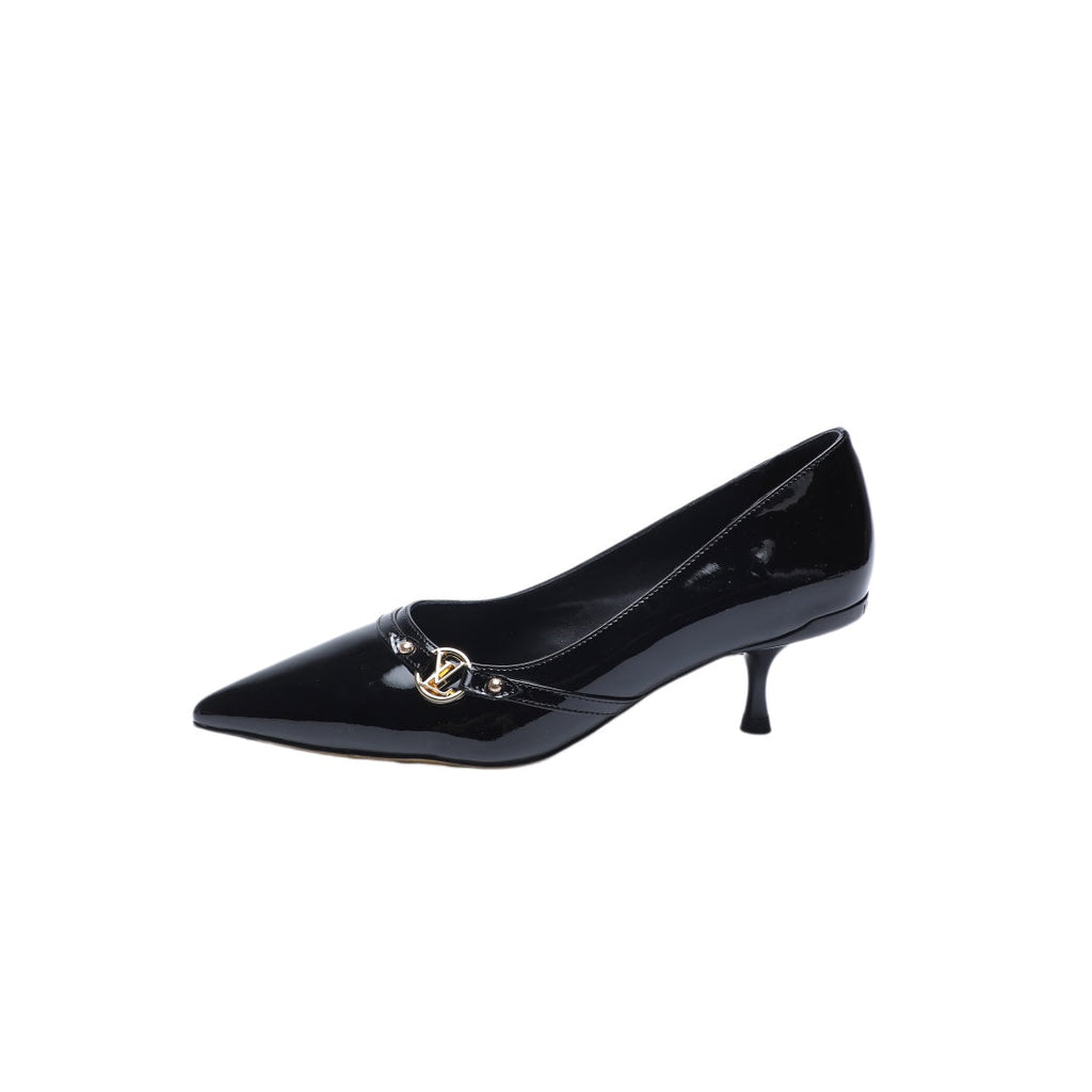 6AM HIGH HEELS 55 MM IN BLACK PATENT LAMBSKIN