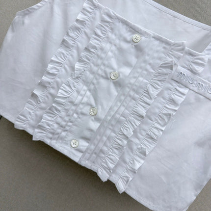 MIUMIU 26S SLEEVELESS CROPPED SQUARE-NECK TOP STYLE 1079