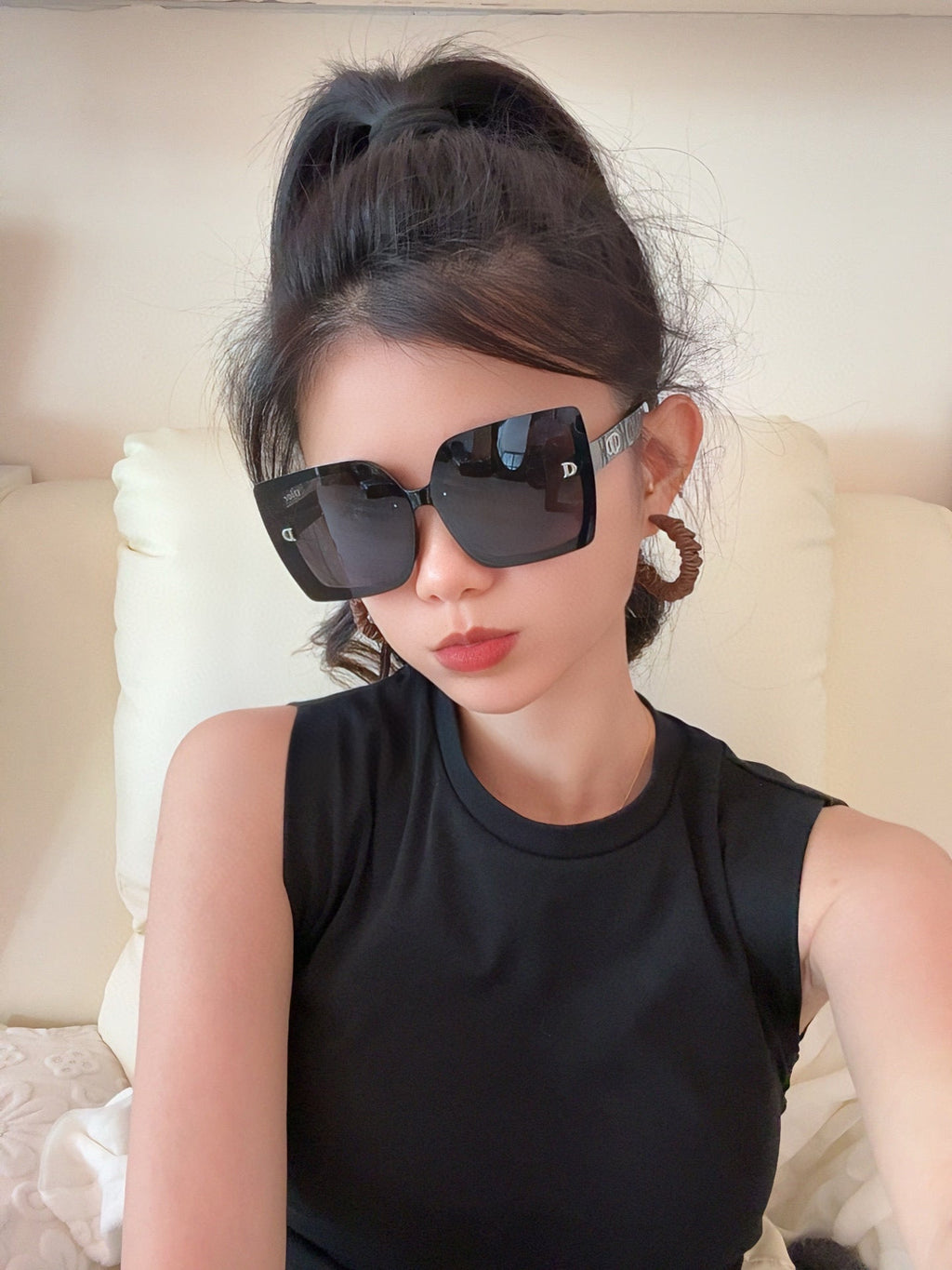 MONTAIGNE SUNGLASS D2302 IN ACETATE EMBOSSED LOGO