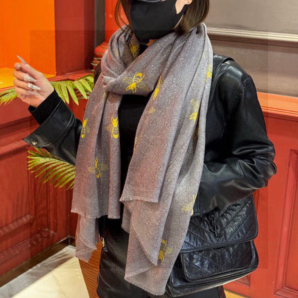 GUCCI 25S SCARF 200 IN CASHMERE SILK 692966