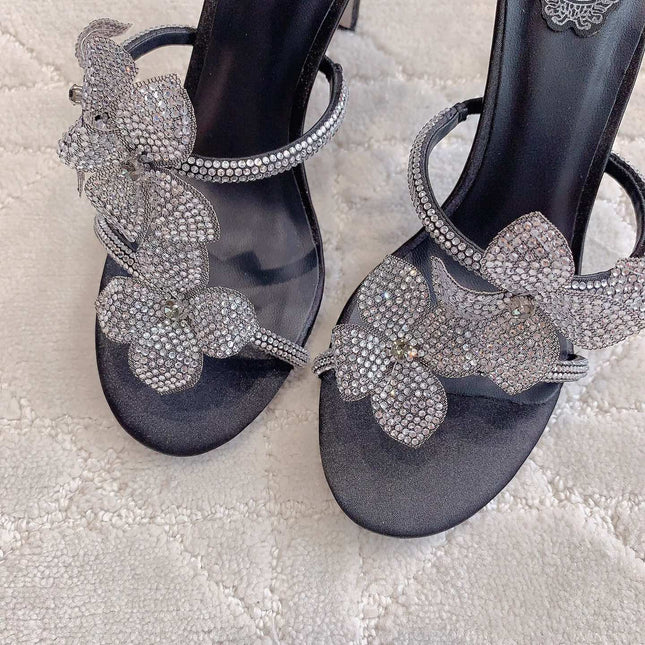 FLORIANE BLACK SANDAL 95 MM