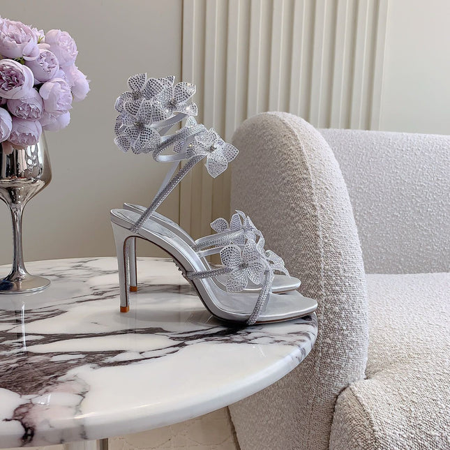 FLORIANE SILVER SANDAL 95 MM