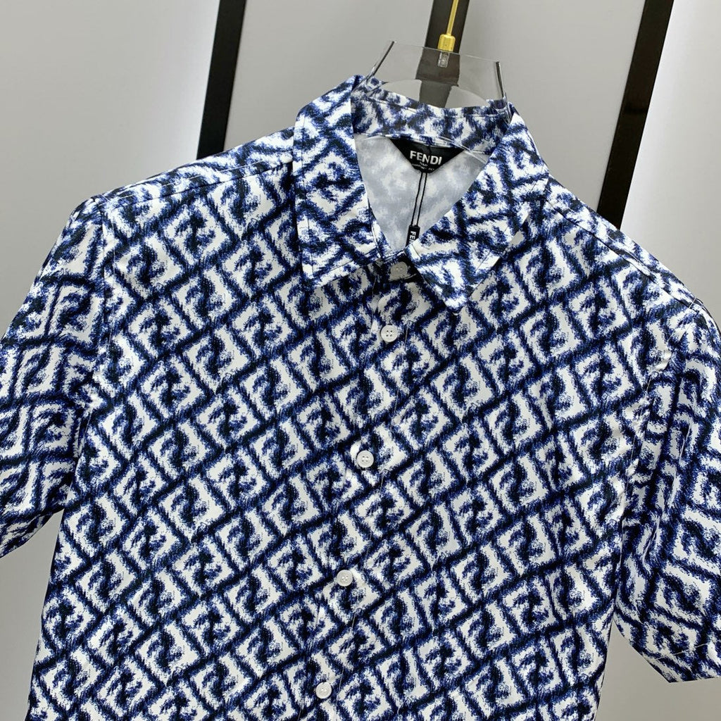 FENDI 26S SHORT SLEEVE COLLARED SHIRT SET 073