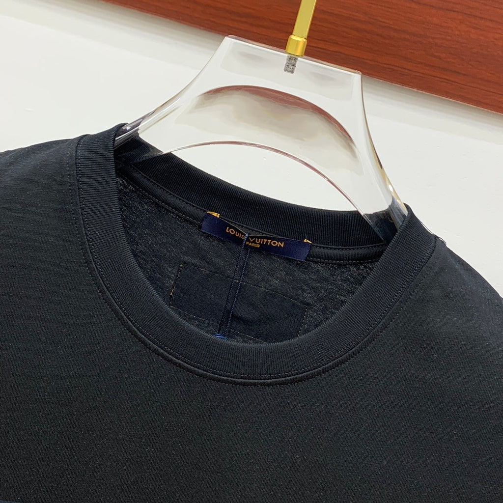 LV T-SHIRT IN BLACK PURE COTTON 238887