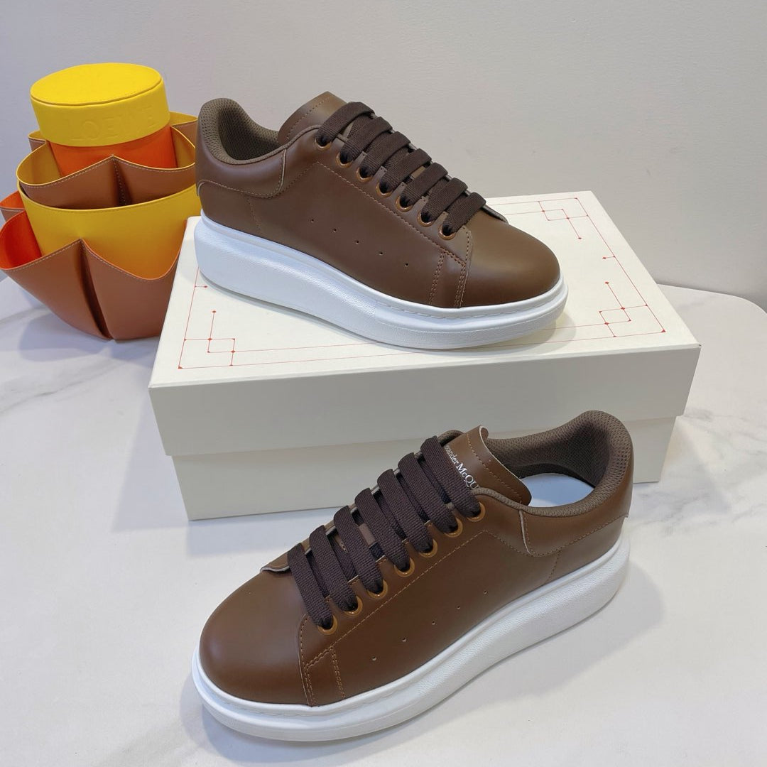 OVERSIZED SNEAKERS IN BROWN SMOOTH CALFSKIN