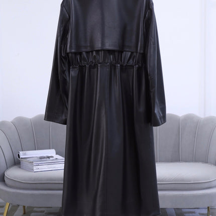 HERMES 25S LONG LEATHER COAT 359