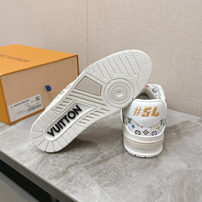 TRAINER SNEAKER IN WHITE MIX COLORFUL CALFSKIN