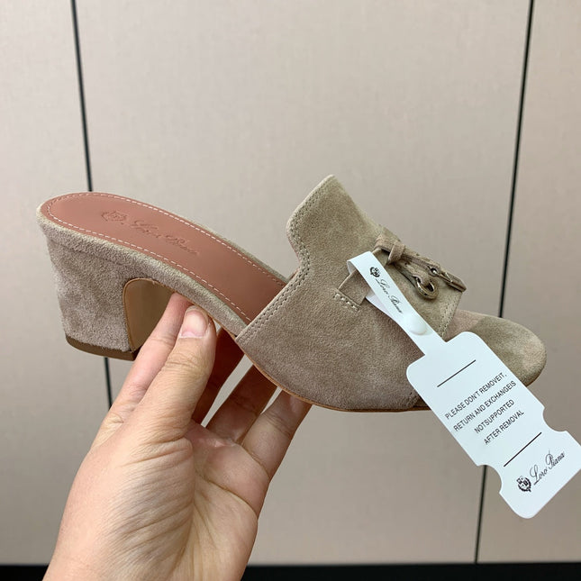 LP HIGH HEELS 25S IN STONE BROWN SUEDE
