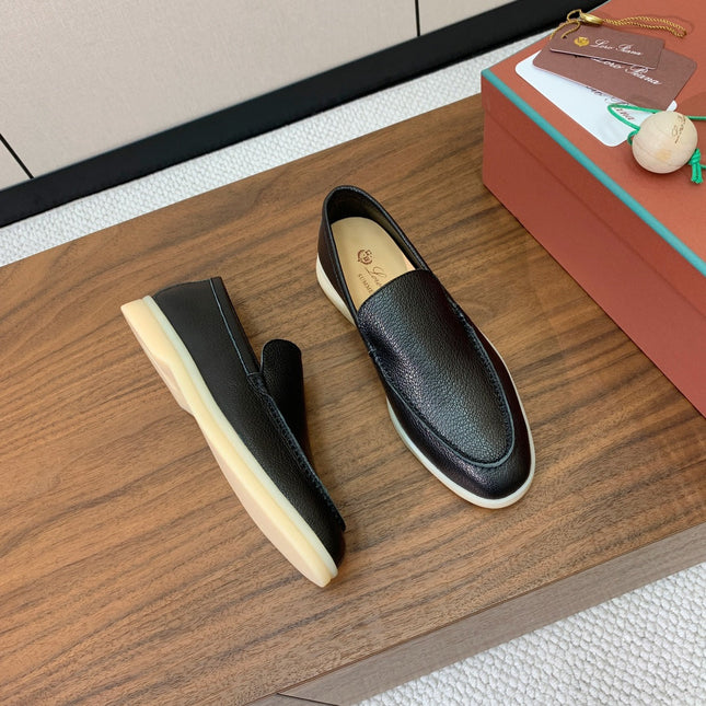 LP LOAFERS 25S IN BLACK LAMBSKIN