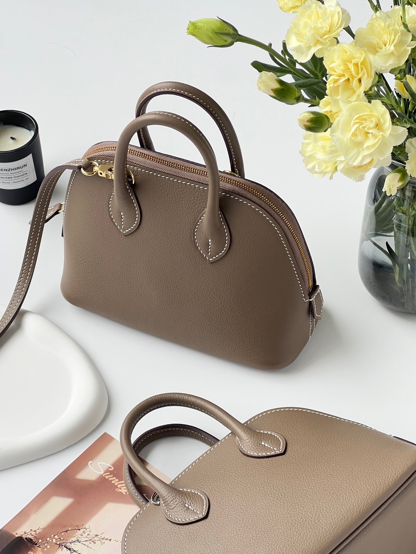 HM 25S BOLIDE 18 CM IN TAUPE BROWN TOGO