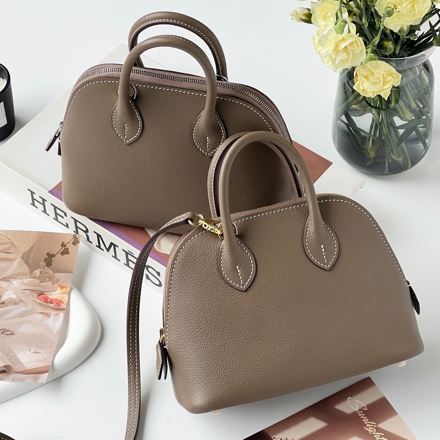 HM 25S BOLIDE 18 CM IN TAUPE BROWN TOGO