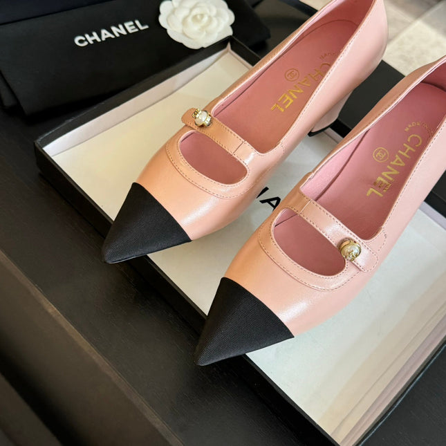 Double C WOMEN'S SHOES SPIRIT TOE Light Pink Lambskin