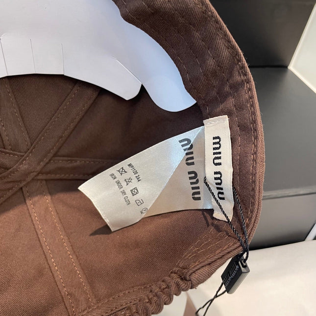 MIUMIU BASEBALL CAP IN BROWN FABRIC STYLE 6