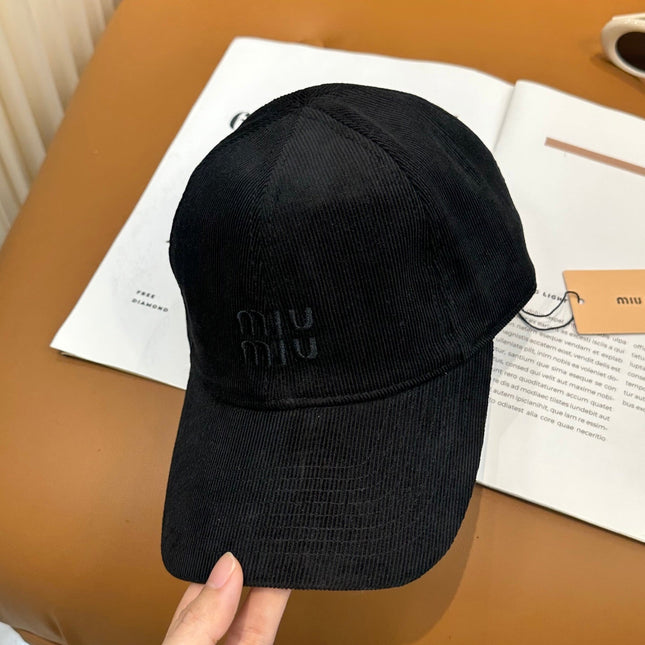 MIUMIU VELVET BASEBALL CAP STYLE 63