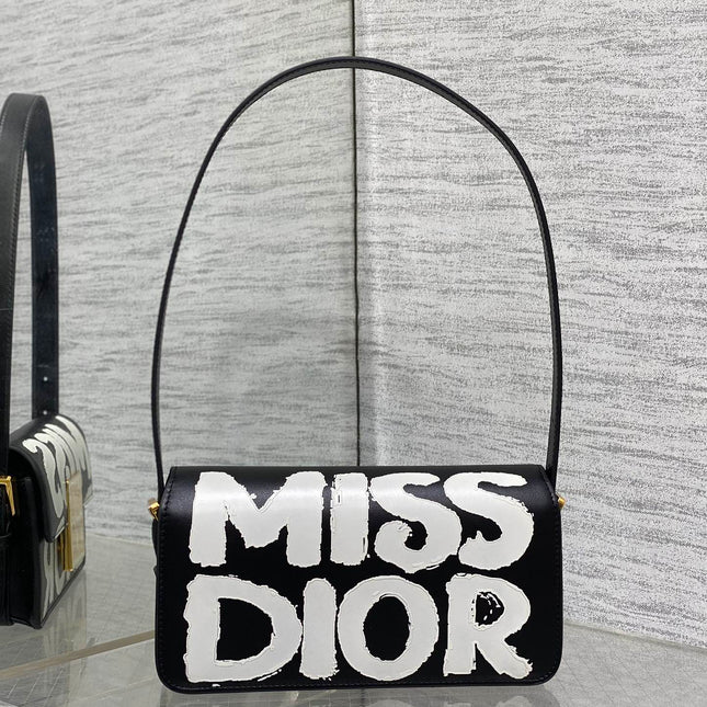 SMALL 22 FLAP BAG IN BLACK MIX WHITE LAMBSKIN WITH GOLD HARDWARE