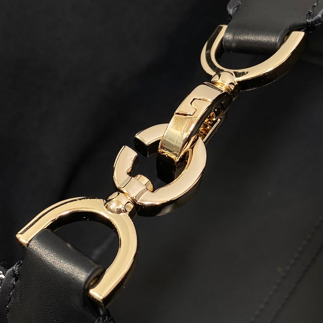 MINI 23 TOUJOURS BAG IN BLACK MIX WHITE CANNAGE TWEED WITH GOLD HARDWARE