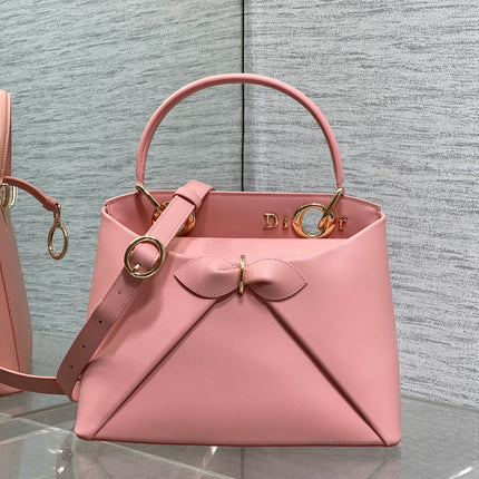 DIOR CIGALE BAG 28 IN PINK CALFSKIN GOLD HARDWARE