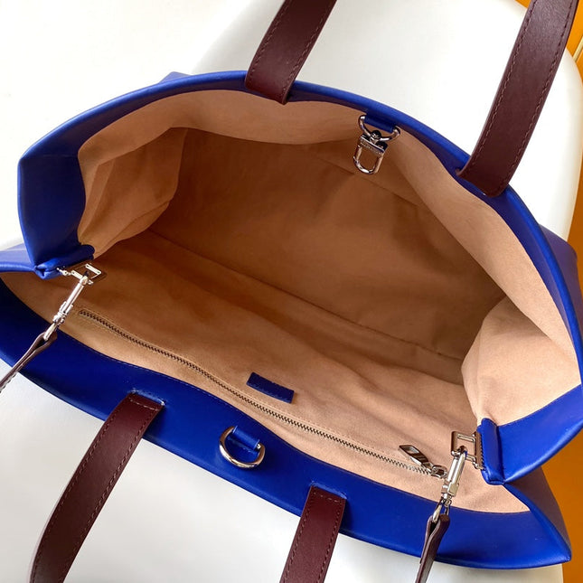 LV 26S SHOPPER TOTE 40 IN NAVY BLUE CALFSKIN