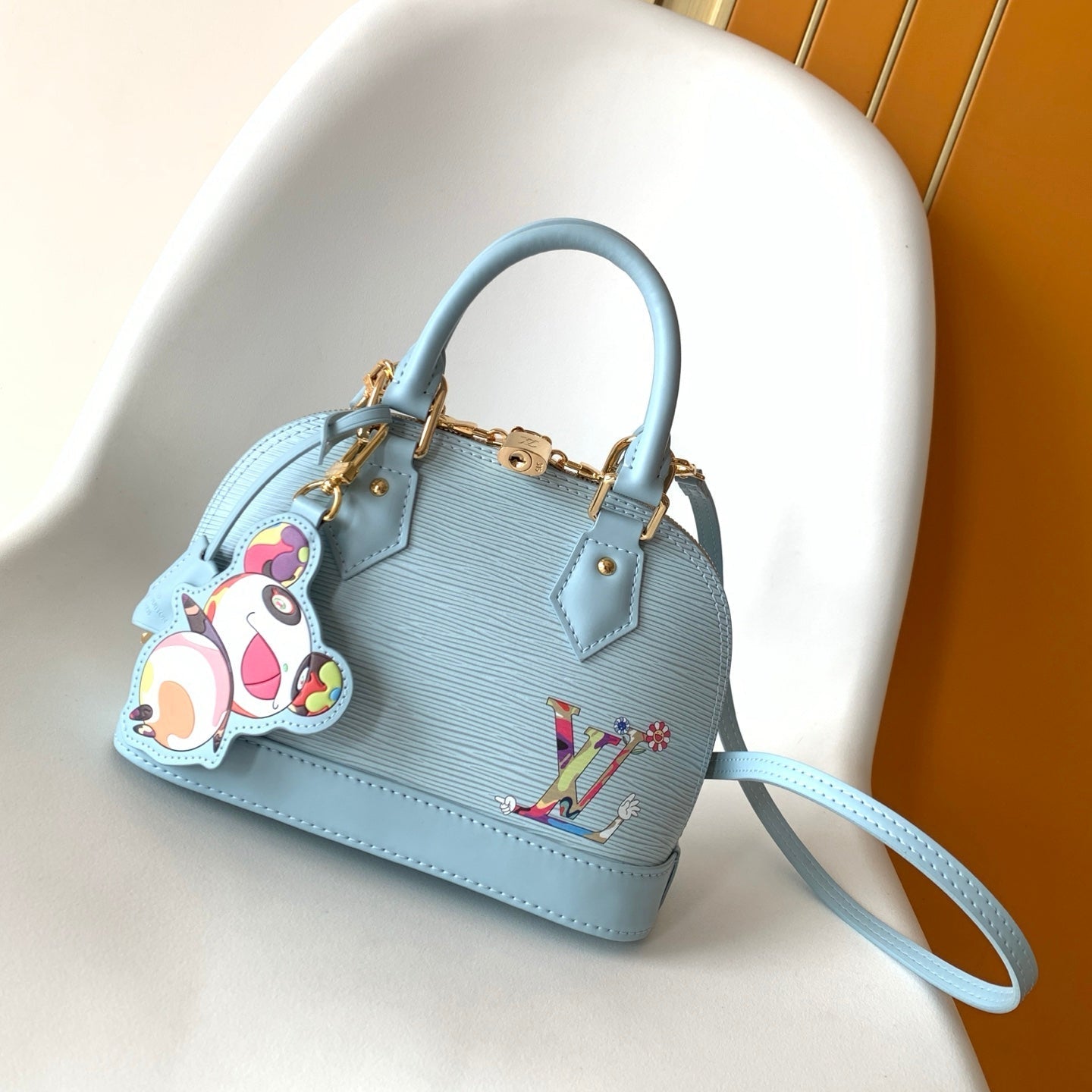 LV 26S ALMA BB BAG 23 IN LIGHT BLUE EPI LEATHER