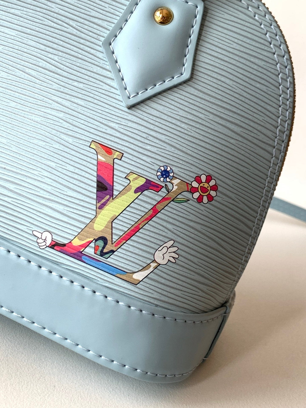 LV 26S ALMA BB BAG 23 IN LIGHT BLUE EPI LEATHER