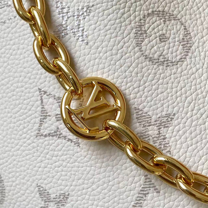LV 26S SPEEDY BANDOULIERE 25 IN WHITE MONOGRAM CALFSKIN GOLD HARDWARE