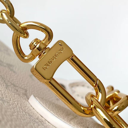 LV 26S SPEEDY BANDOULIERE 25 IN WHITE MONOGRAM CALFSKIN GOLD HARDWARE