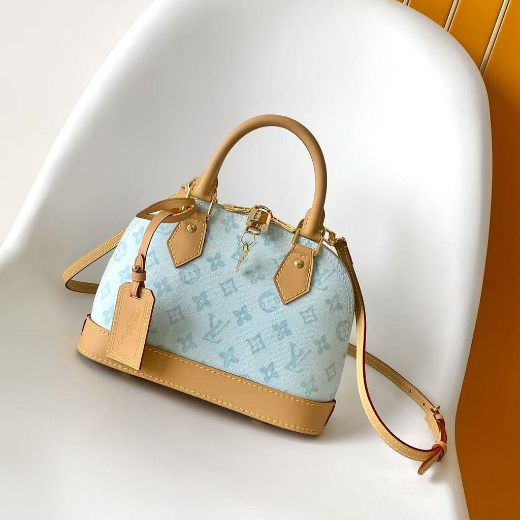 LV 26S ALMA BB BAG 23 IN LIGHT BLUE MONOGRAM CANVAS