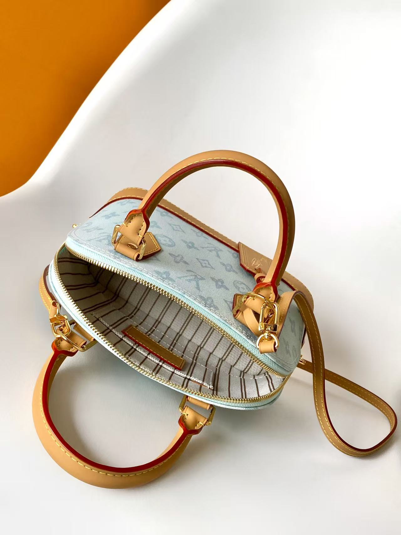 LV 26S ALMA BB BAG 23 IN LIGHT BLUE MONOGRAM CANVAS