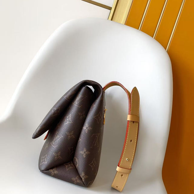 LV 26S TAKE OUT MESSENGER 32 IN BROWN CALFSKIN