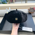 BERET HAT IN BLACK VELVET 413324