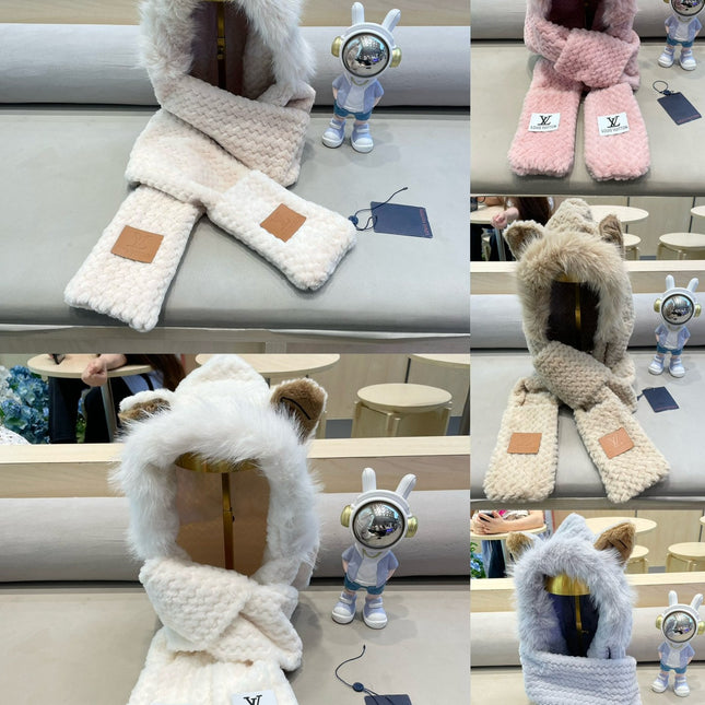 BEANIE HAT IN WHITE WOOL AND LAMB FUR 435076