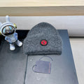 BEANIE HAT IN GRAY WOOL AND RABBIT FUR 433477