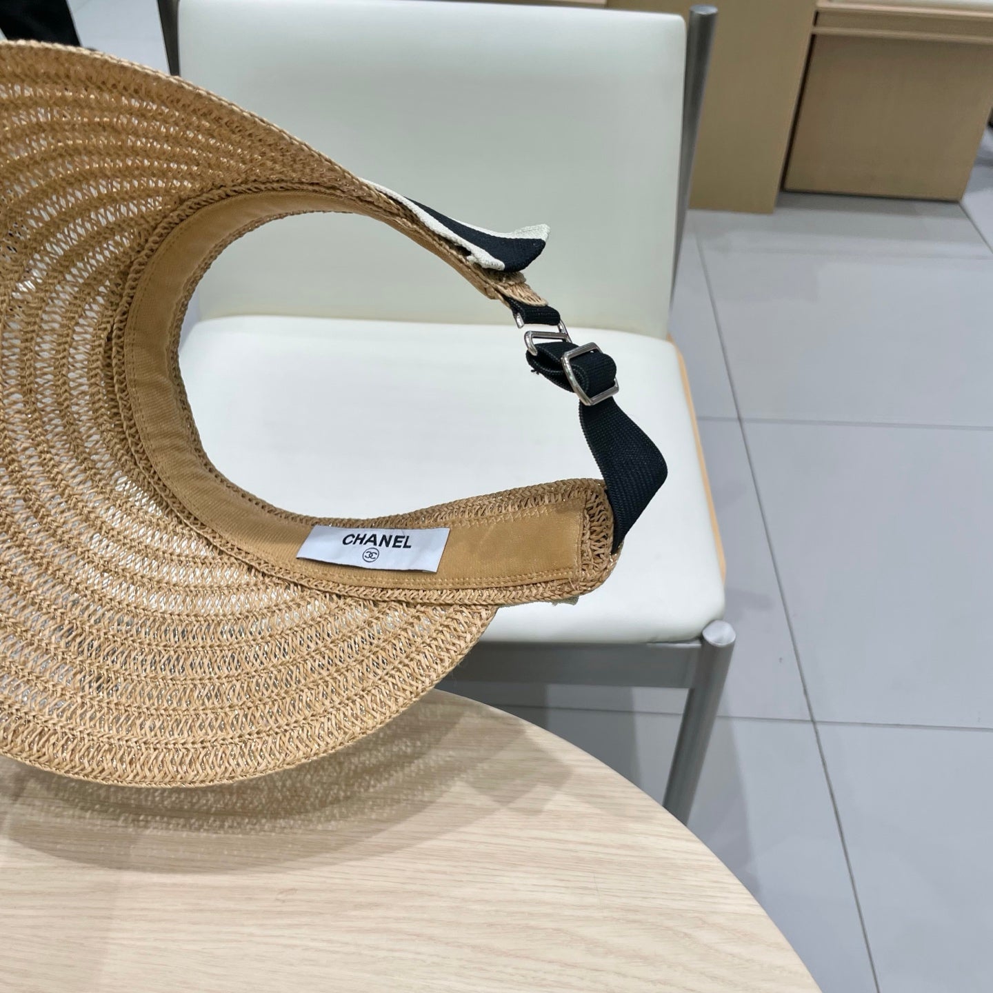 CHANEL STRAW VISOR HAT 169707