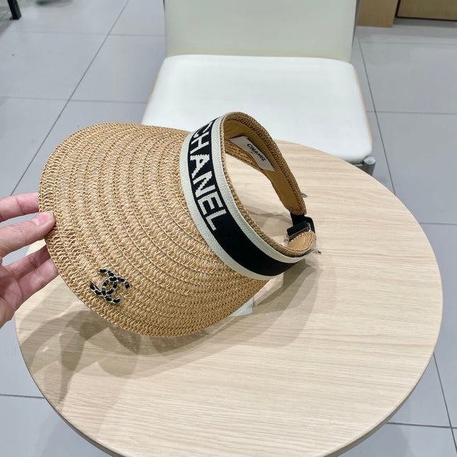 CHANEL STRAW VISOR HAT 169707
