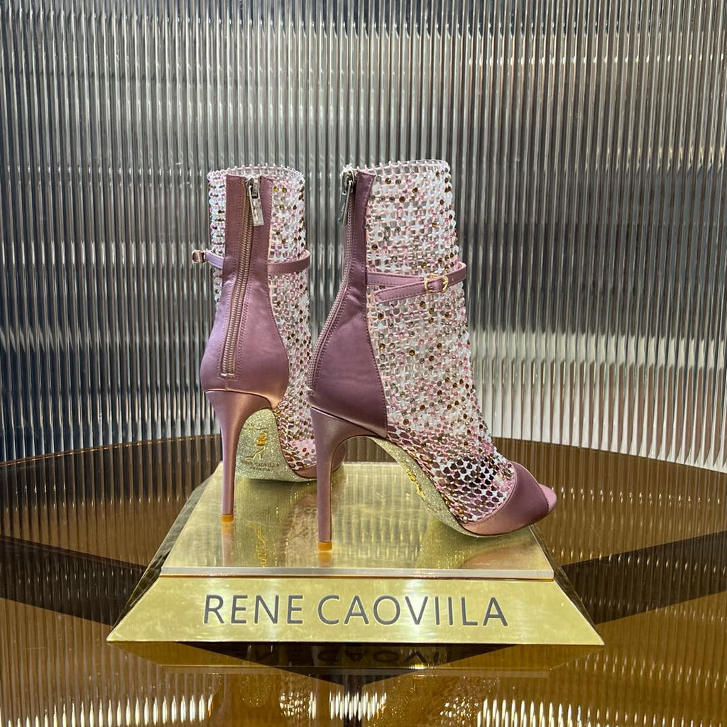 GALAXIA METALLIC ANTHRACITE SANDAL 95 MM TAFFY PINK