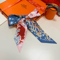HERMES 25S SILK NECKERCHIEF 86 IN SILK 714351