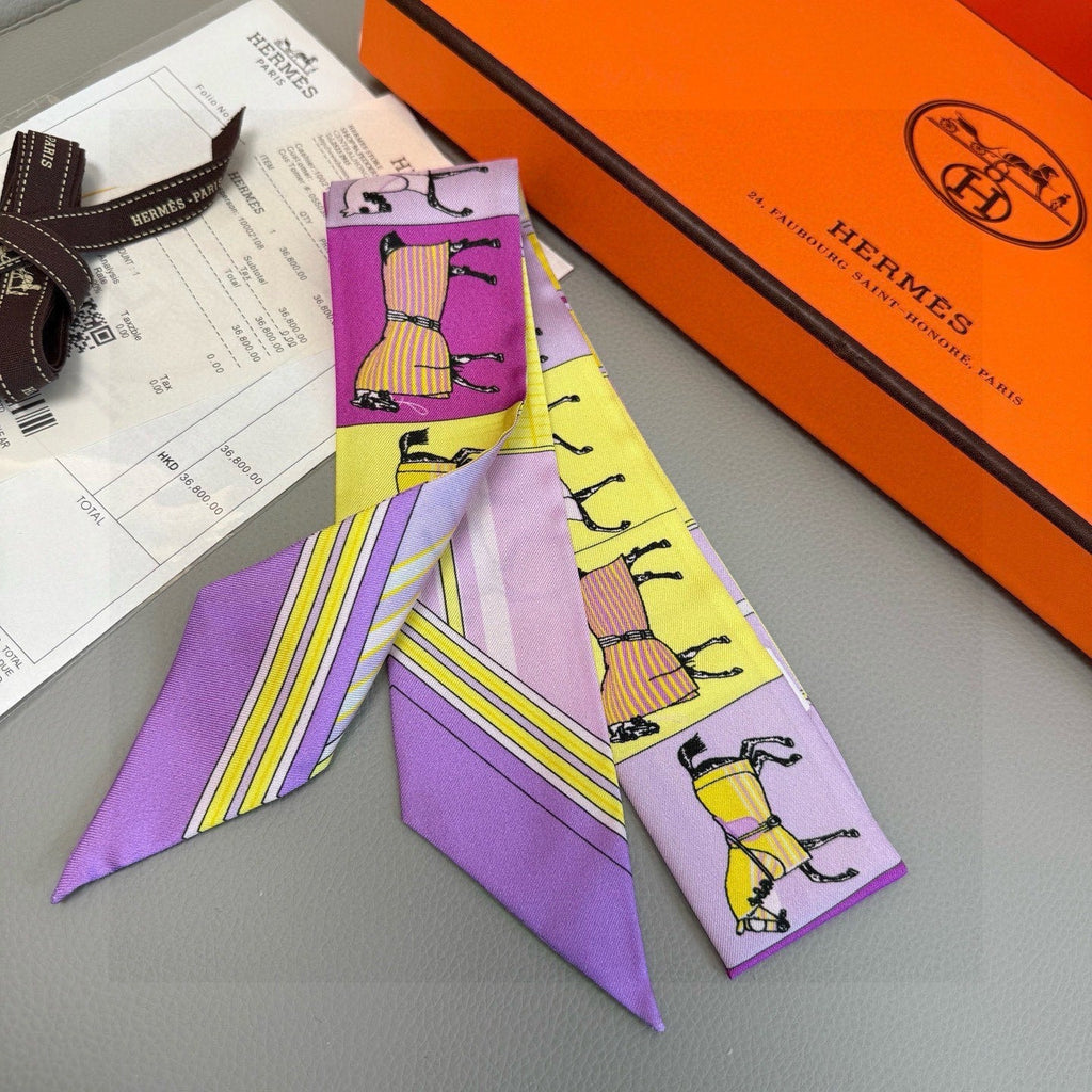 HERMES 25S NECKERCHIEF 86 IN SILK 991552